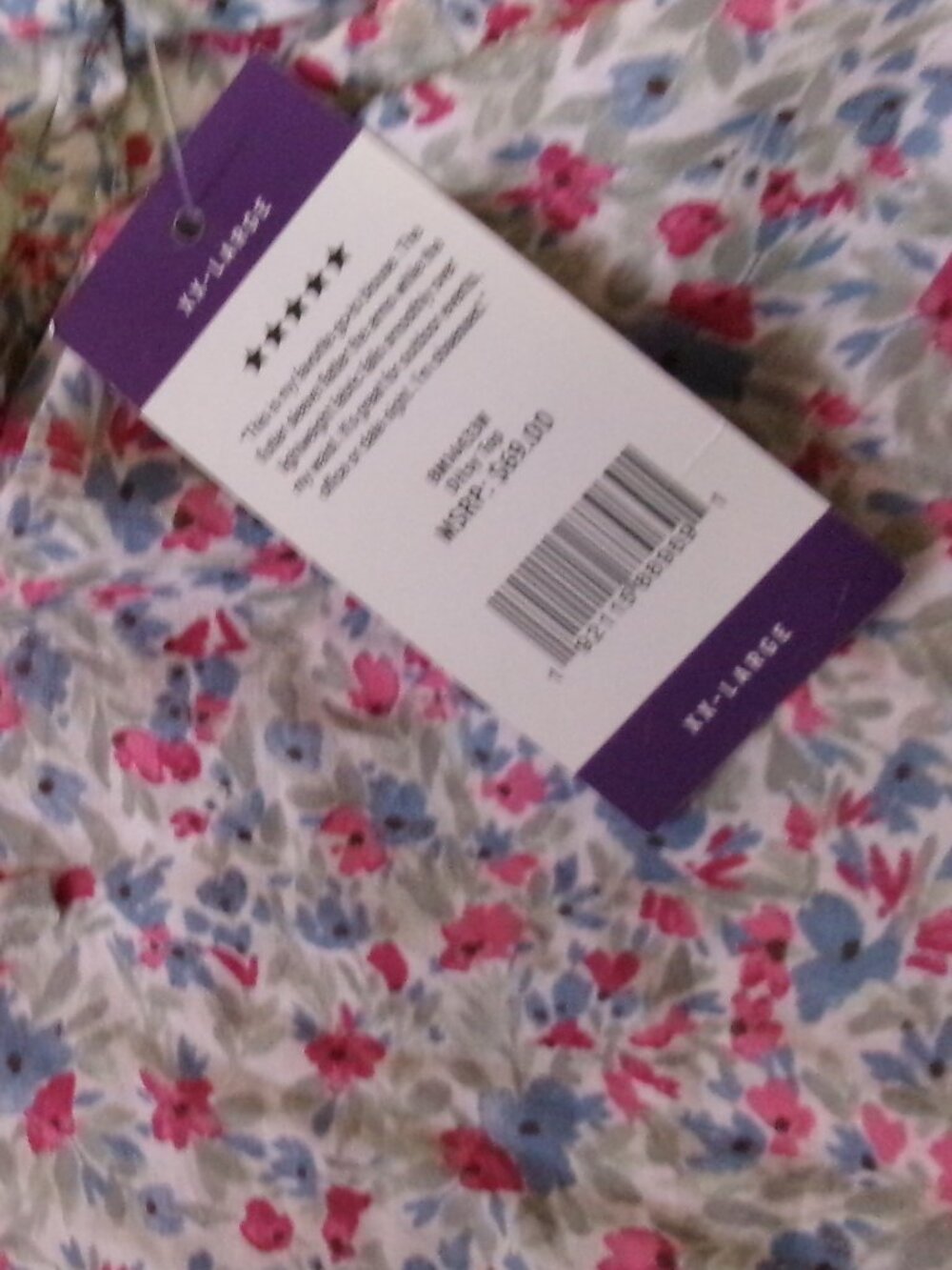 NWT BB Dakota Steve Madden XXL Floral Ruffle Sleeve. Tie Front Top - Picture 7 of 7